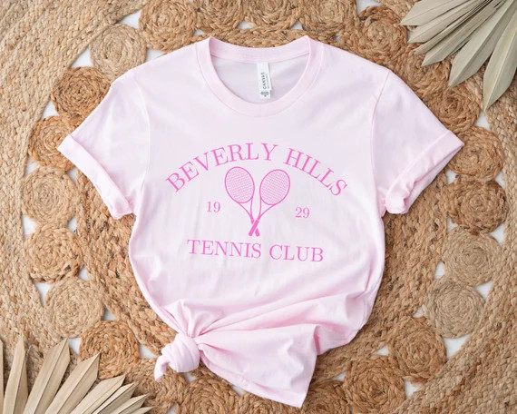Beverly Hills Tennis Club T-shirt, California Country Club Shirt, Preppy Athletics Tshirt, Summer... | Etsy (US)