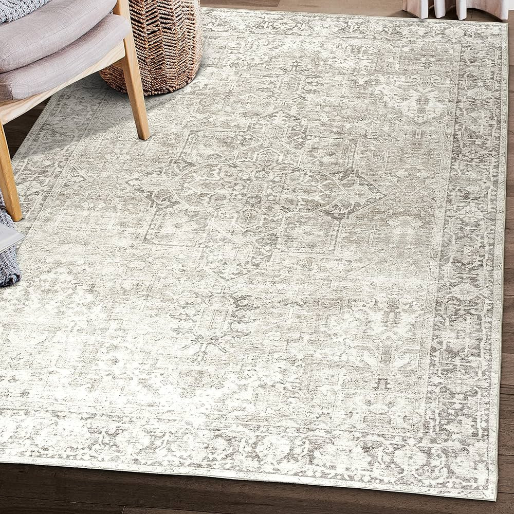 ReaLife Machine Washable Area Rug - Living Room Bedroom Bathroom Kitchen Entryway Office - Non Sl... | Amazon (US)