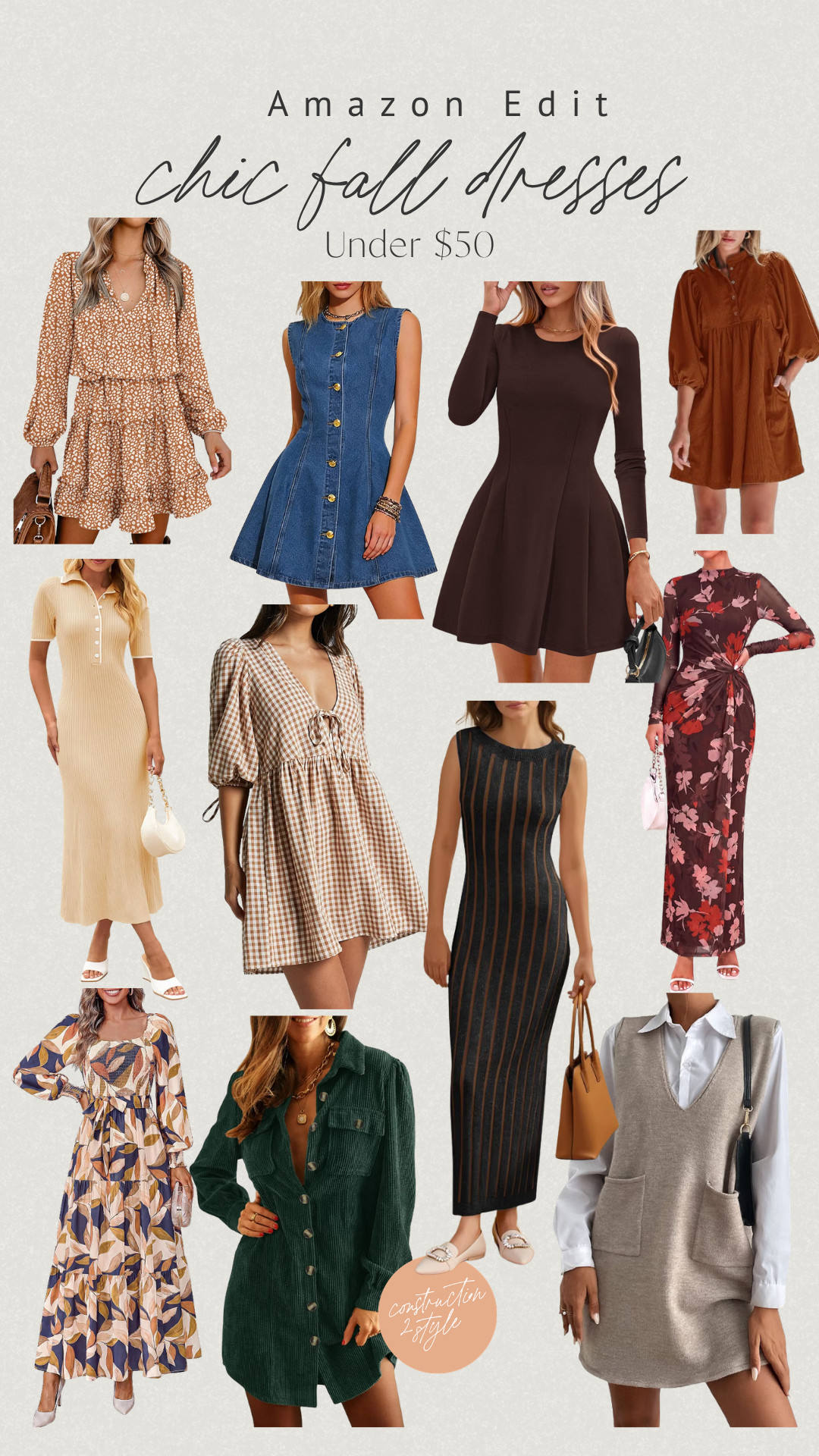 Fall dresses for any occasion that don't cost a fortune - So stylish and all under $50! 

 #LTKootd #LTKSeasonal