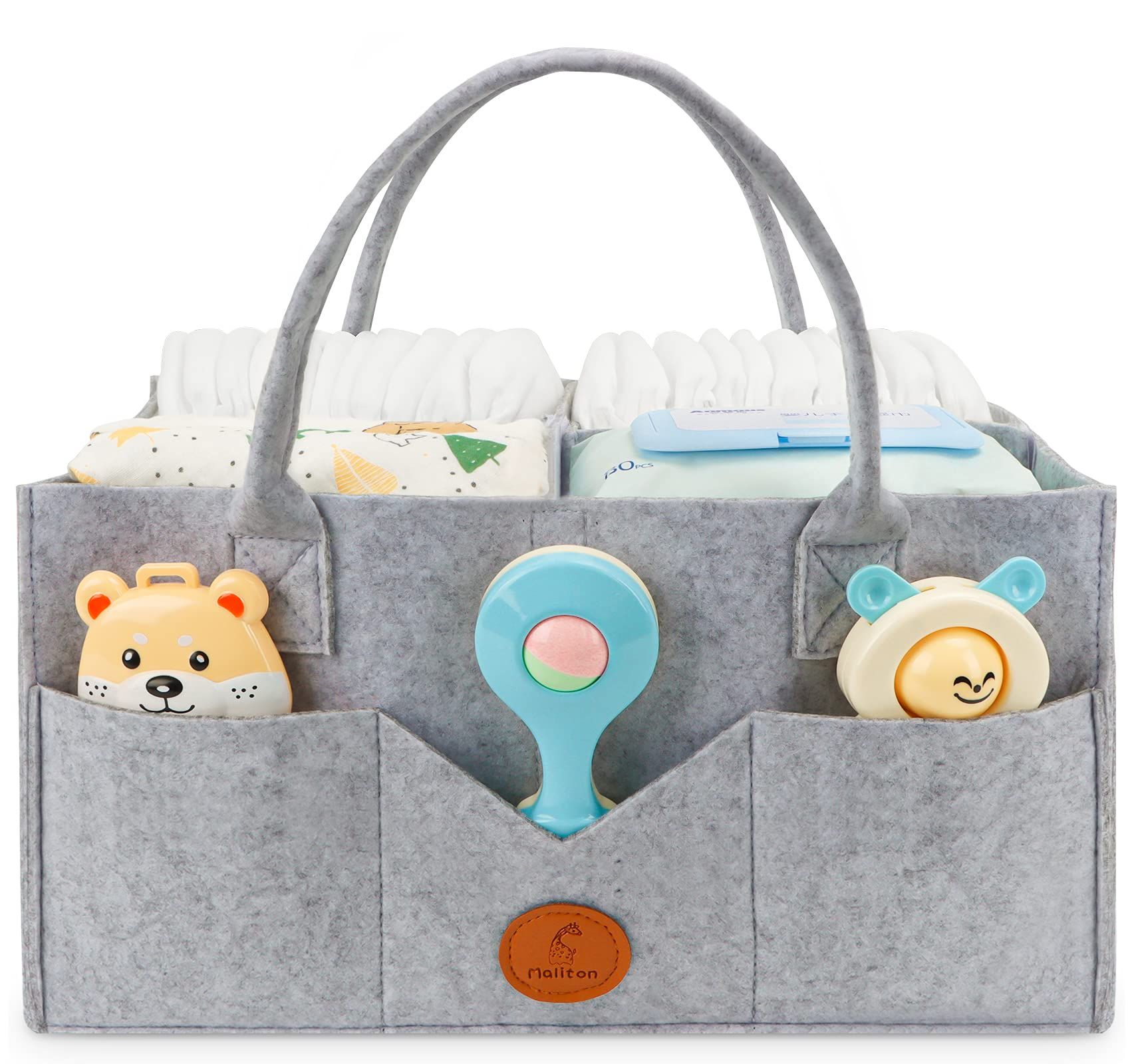Diaper Caddy Organizer - Diaper Caddy for Baby Nursery Storage, Felt Diaper Organizer for Baby Stuff | Amazon (US)