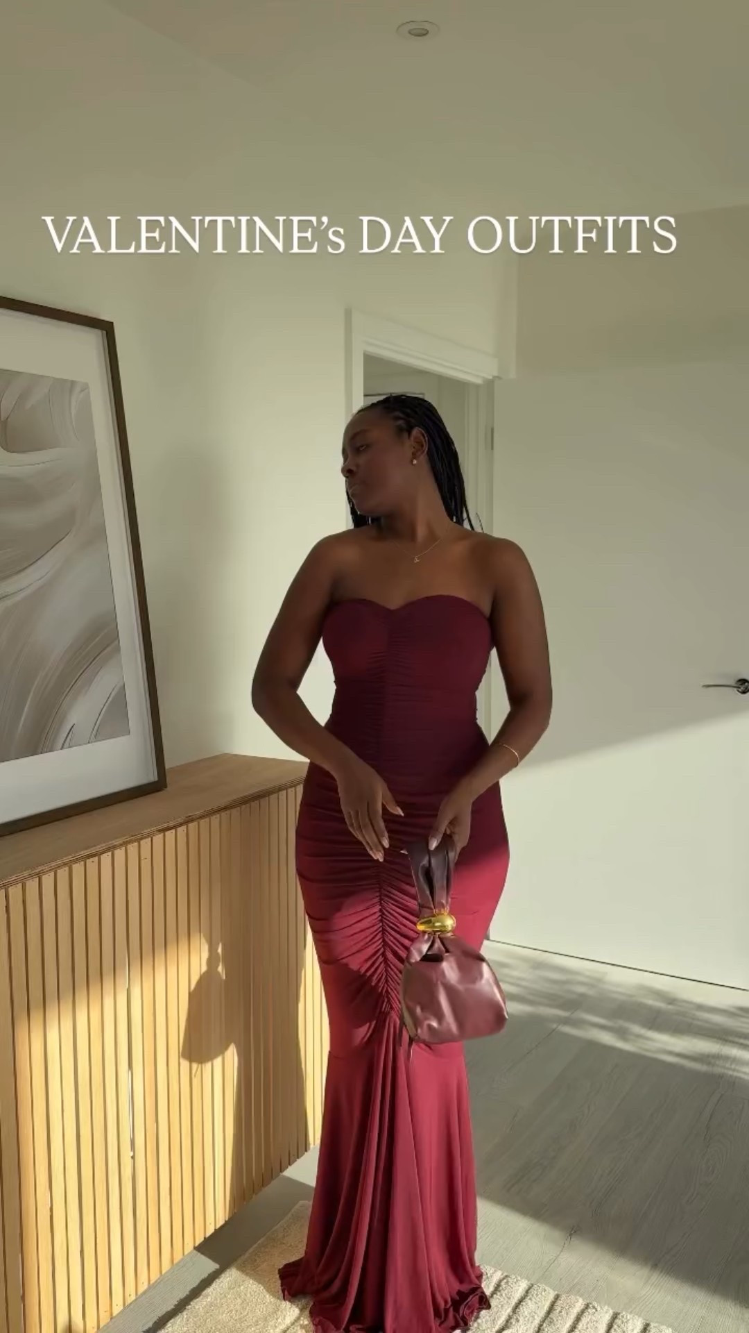 For the girlies who actually want to eat during valentines dinner 🤣the touching in this dress is so forgiving 💕 dress from @prettylittlething 
#ValentinesDay #dateoutfit #datedress #datenight #eveningdress Valentine’s Day dress, date night dress, romantic dress