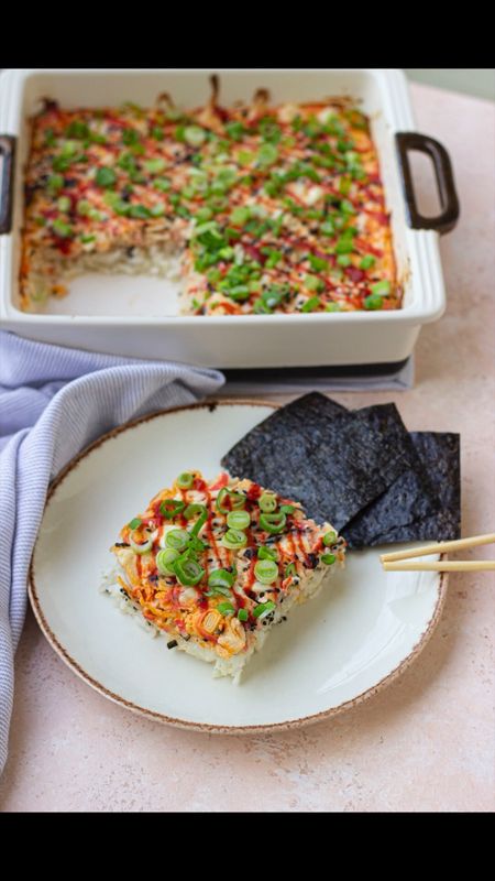 One of the first content I shared on my blog when I started in 2012 was a recipe. Today, I’m sharing an insider look at how to make the most popular recipe on my blog — sushi bake casserole. Thanks to @Walmart, you can get EVERY INGREDIENT delivered to your doorstep for free (with a Walmart+ membership). (Free delivery: $35 order min. Restrictions apply.)
Ingredients
Cream cheese
Imitation crab
Kewpie mayo (not regular mayonnaise)
Sriracha
Sushi rice (sticky rice works too)
Rice vinegar
Nori sheets
Furikake seasoning (optional)
Green onions (optional for garnish)

All ingredients tagged below. #walmartpartner #Walmartplus 

#LTKVideo #LTKhome #LTKfamily