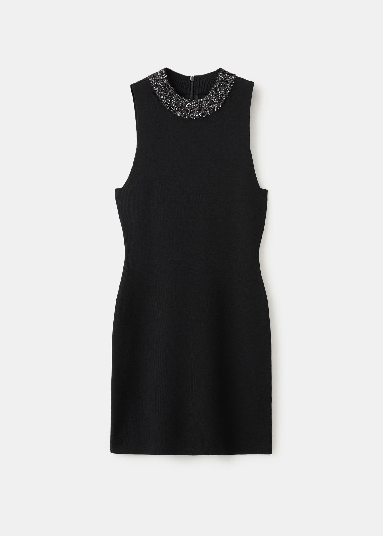 Knitted dress with sequin collar | Mango (US/MX/AU)