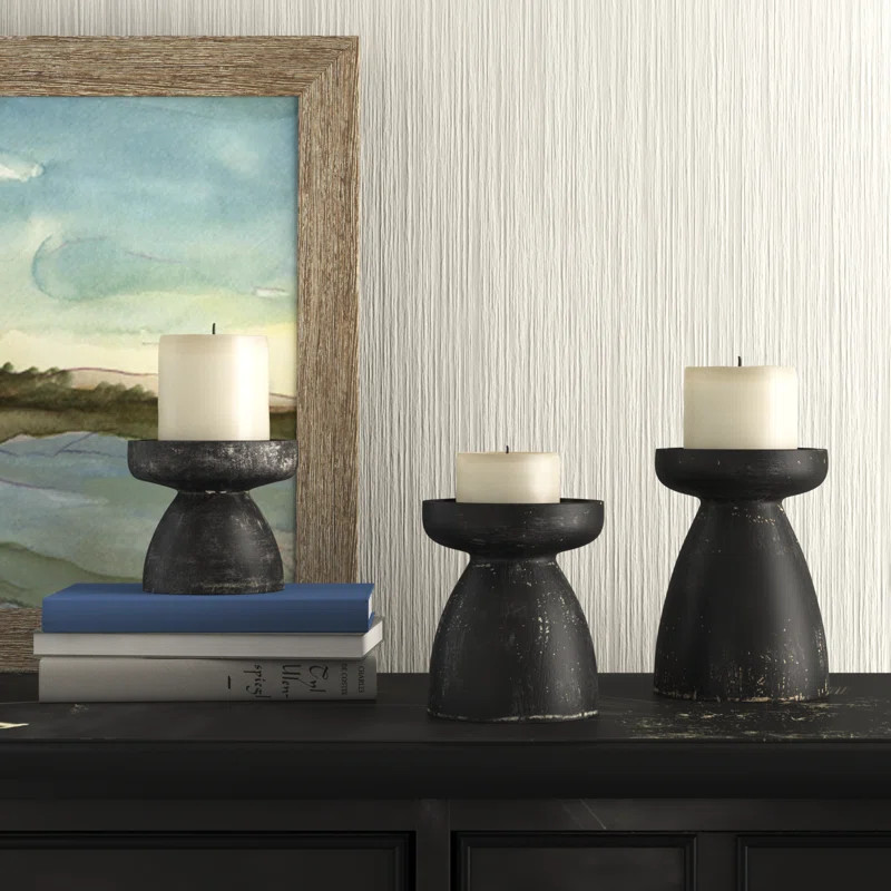 Birch Lane™ 3 Piece Wood Tabletop Candlestick Set & Reviews | Wayfair | Wayfair North America