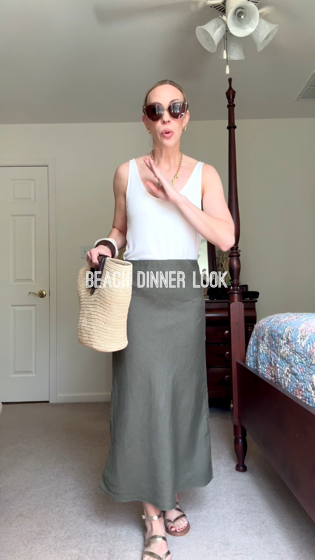 Beach dinner outfit featuring this chic linen skirt from @Quince - so flattering and easy to style (under $50!)

#LTKTravel #LTKSeasonal #LTKgrwm