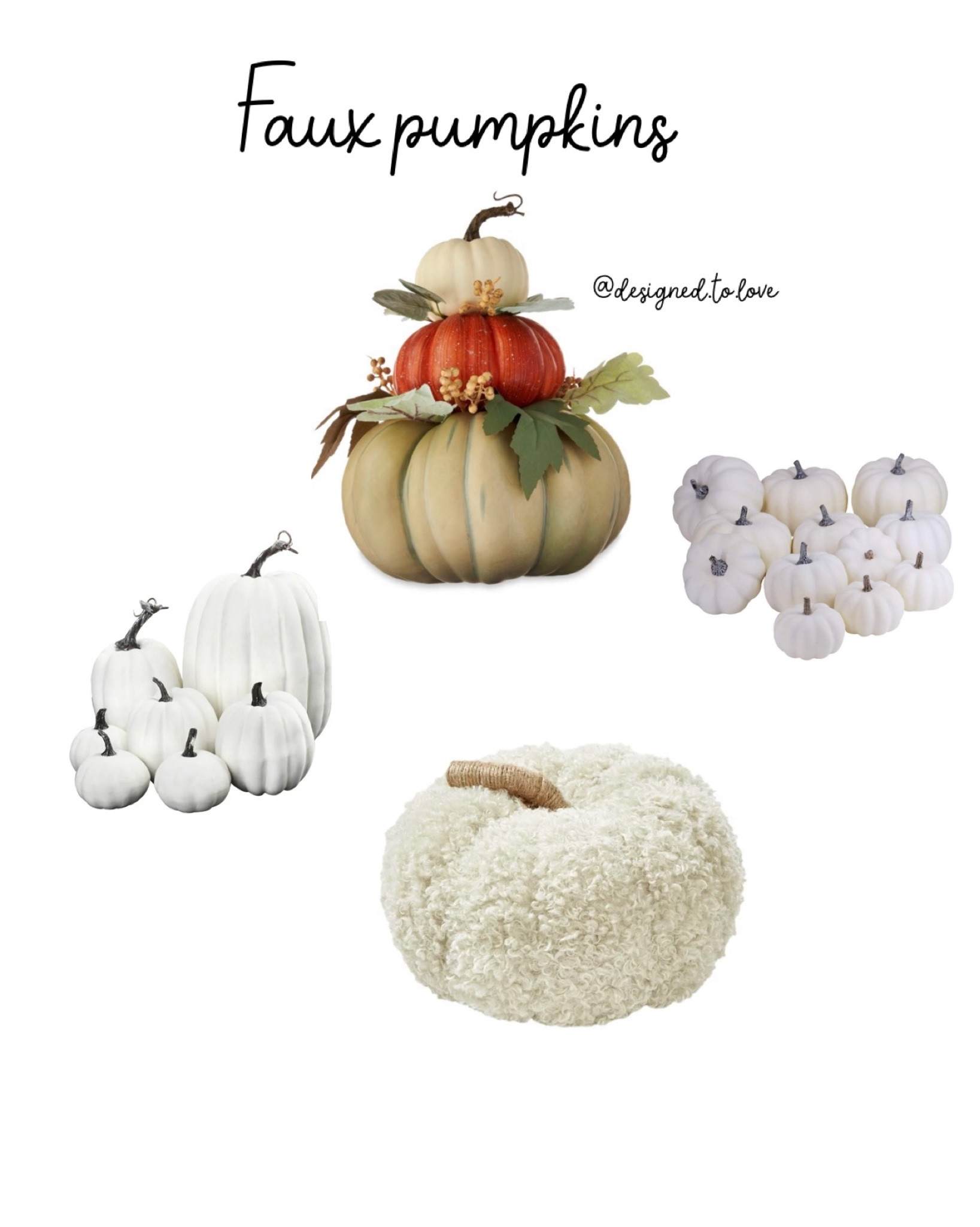 Faux pumpkins Fall decorating 


#LTKfamily #LTKSeasonal #LTKhome
