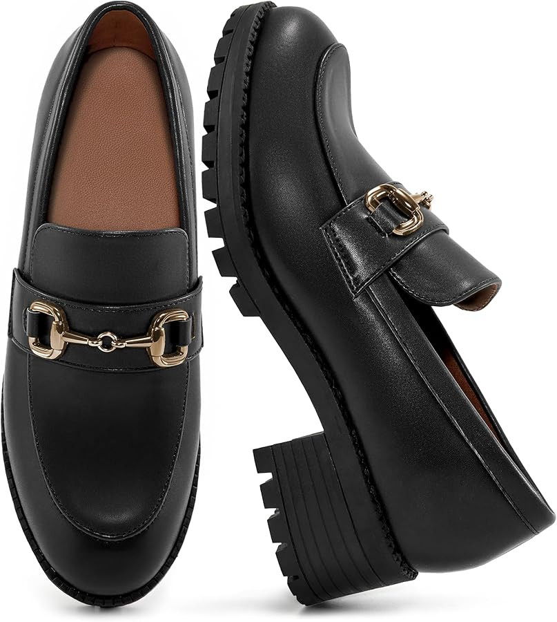 FUDYNMALC Platform Loafers for Women Dress: Casual Comfortable Slip On Chunky Shoes 2025 Walking ... | Amazon (US)