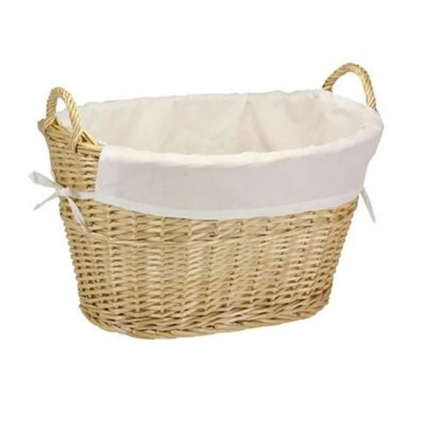 Household Essentials ML-5569 14.5 in. H Split Willow Natural Basket with Lining Handles - Walmart... | Walmart (US)