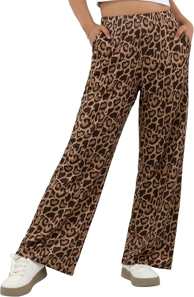 IWOLLENCE Women's Casual Loose Checkered Wide Leg Pants High Waist Straight Lounge Y2K Gingham Tr... | Amazon (US)