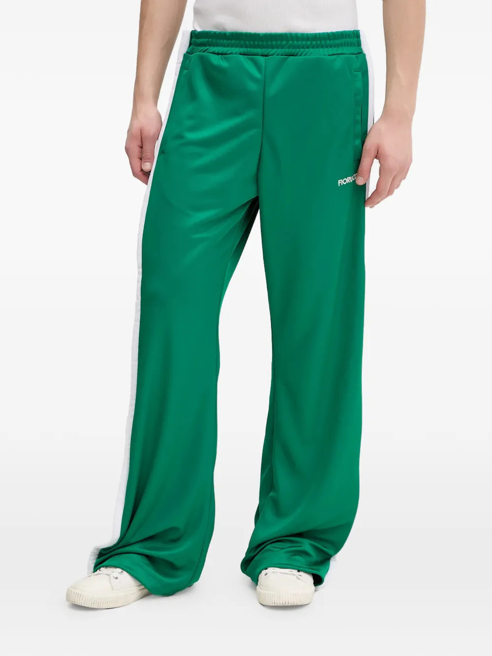 Fiorucci stripe-detail trousers - Green | Farfetch Global