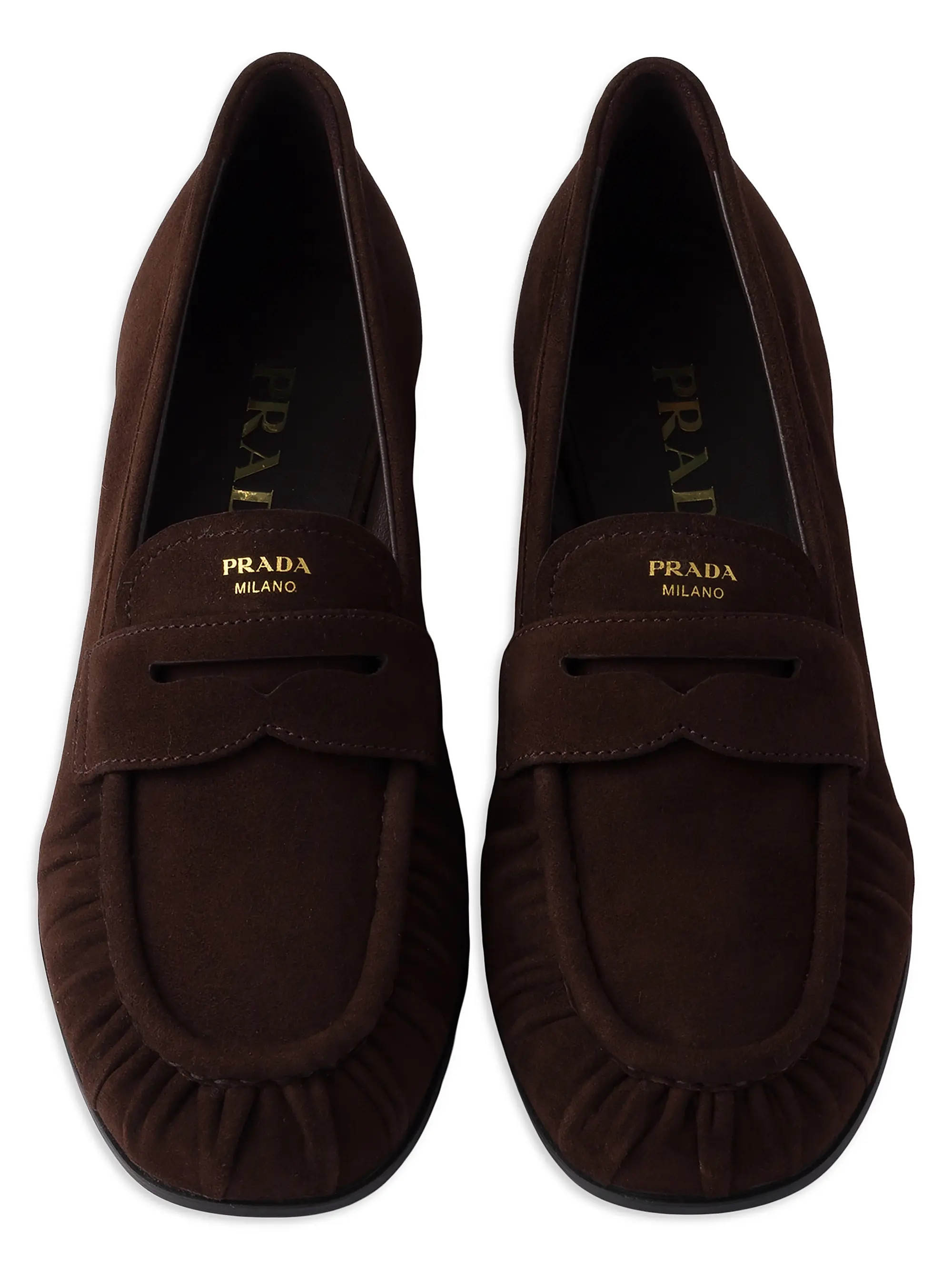 Prada Women's Suede Loafers | Saks Fifth Avenue | Saks Fifth Avenue
