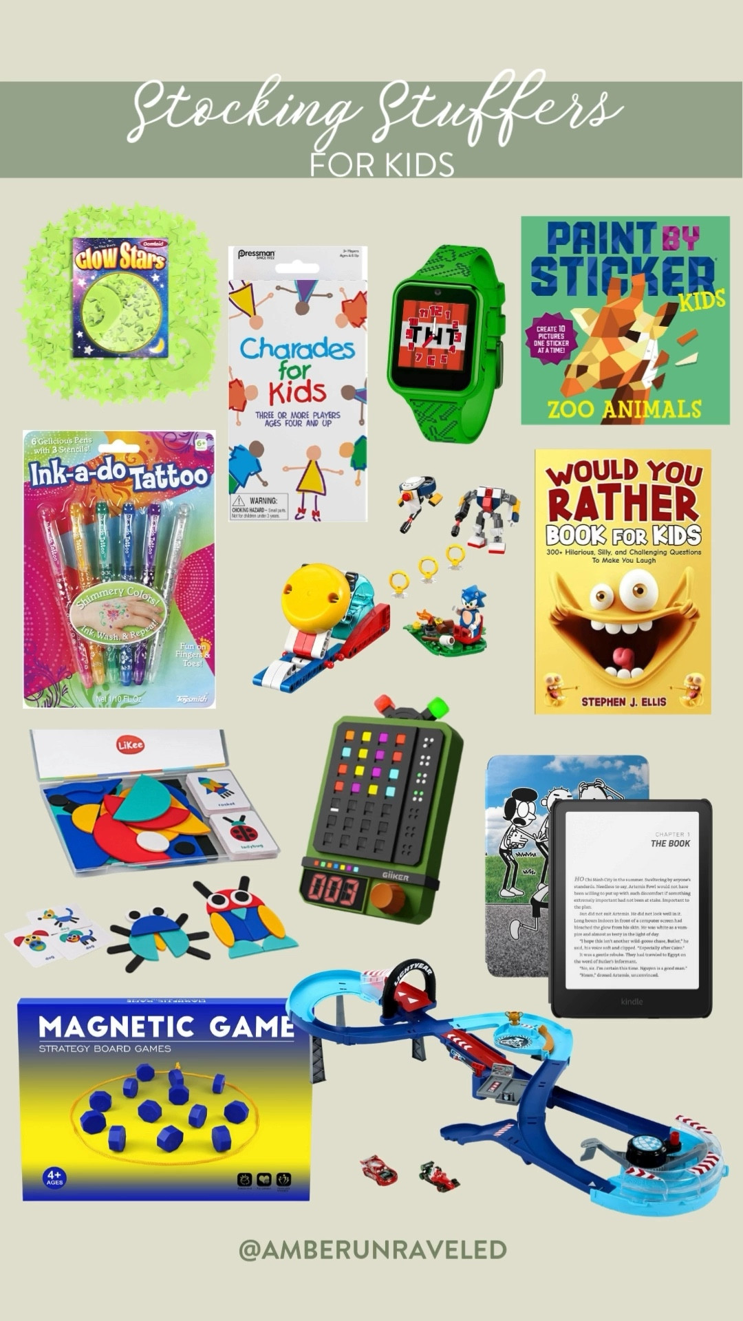 Keep the kids entertained with these awesome stocking stuffers! Paint by sticker, magnetic game, and glow stars for the win.

kids toy, gift ideas, play room, creative play, fun activities, building game, kids crafts, parenting hacks, amazon finds

#LTKHoliday #LTKKids #LTKSeasonal