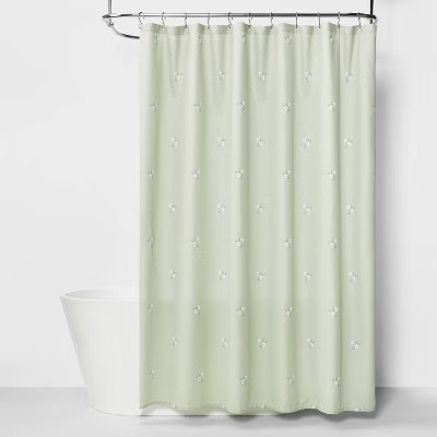 Mini Floral Chambray Shower Curtain - Threshold™ | Target