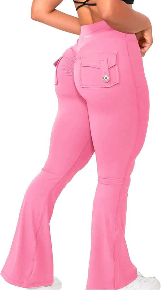 Danysu Cargo Leggings for Women with Pockets V Waist Butt Lifting Workout Gym Leggin Soft | Amazon (US)