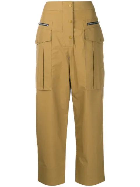 cropped cargo trousers | Farfetch (US)