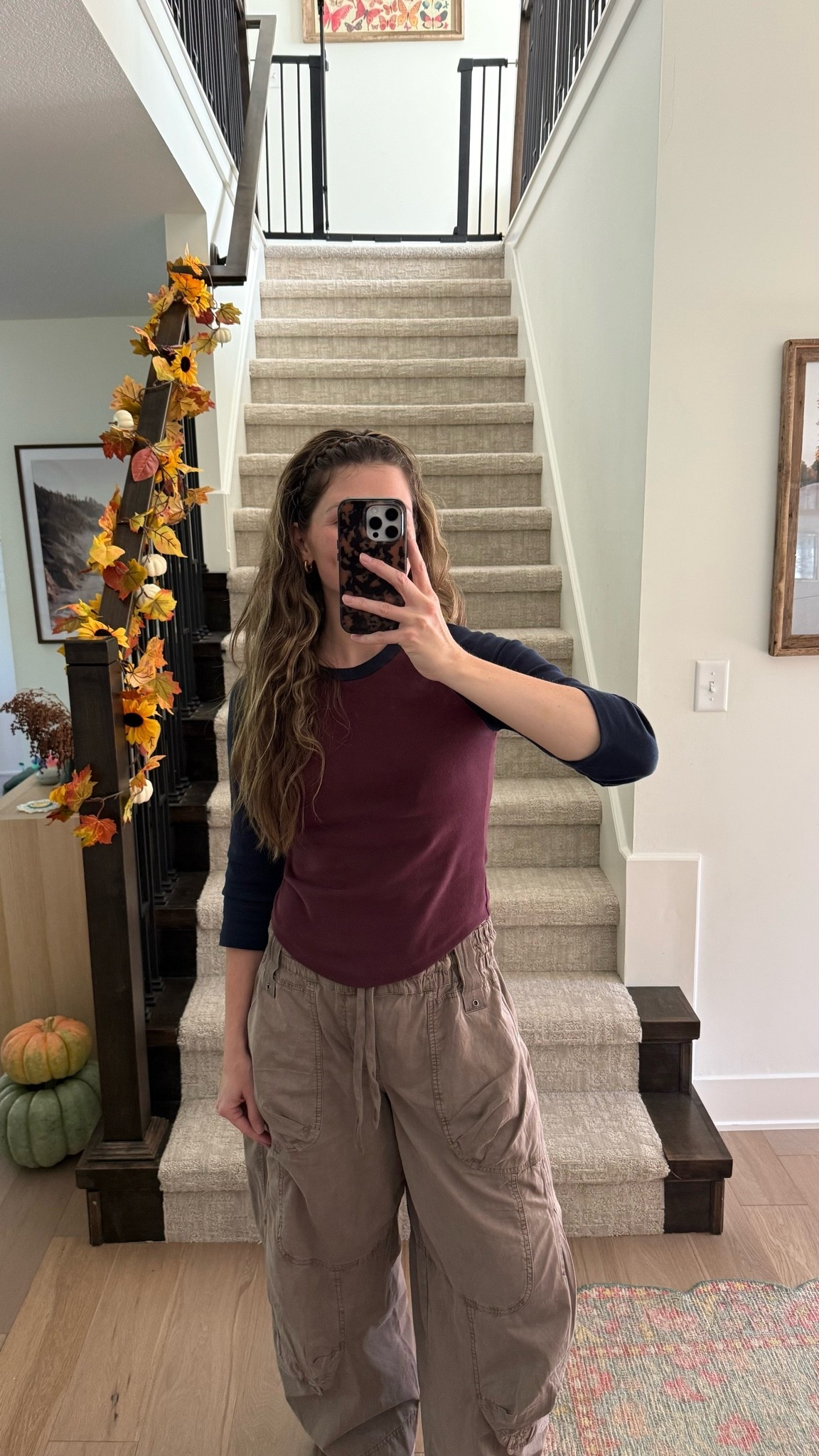 wearing medium in top (sized up runs a little small) and small in cargo pants! 

Fall outfit

#LTKootd