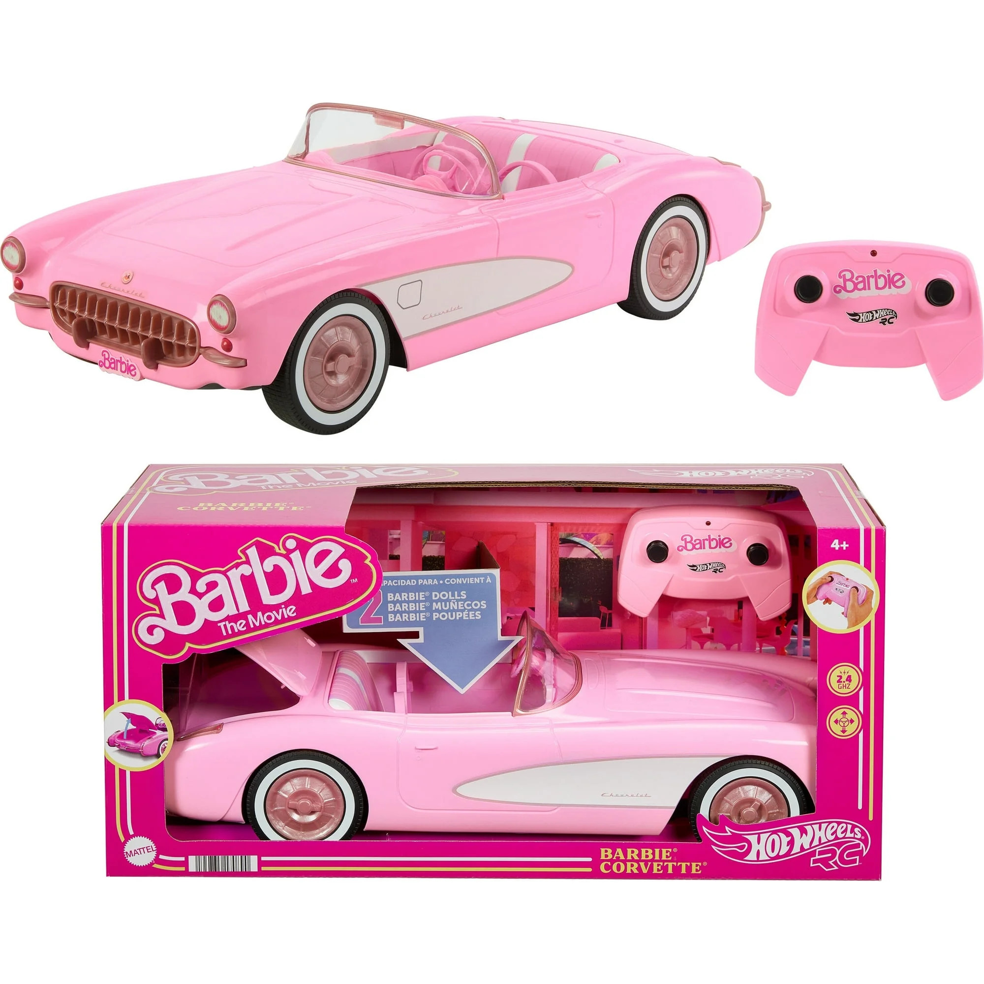 Hot Wheels RC Barbie Corvette, Remote Control Corvette from Barbie The Movie | Walmart (US)