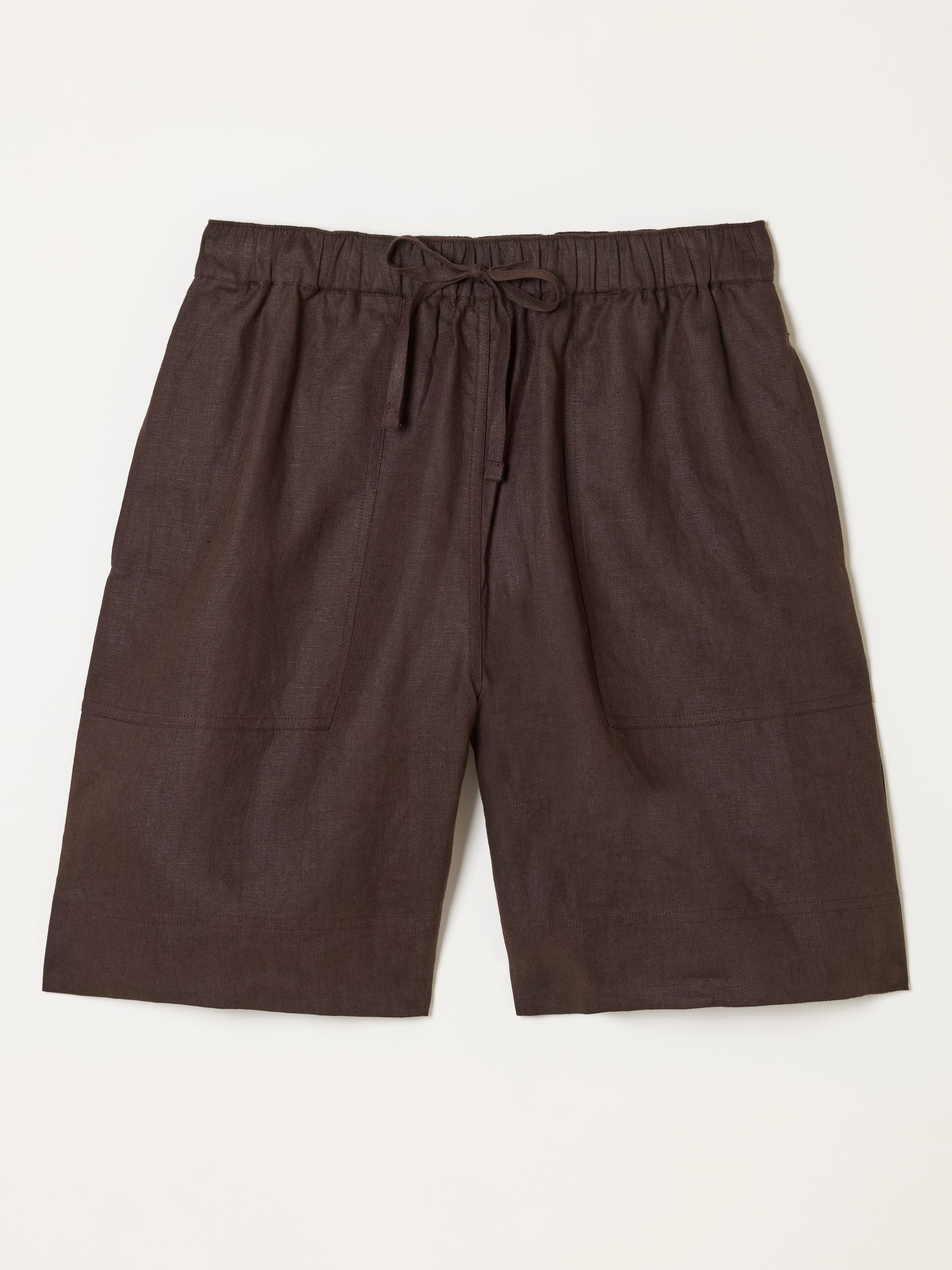 Fat Face FatFace Amberly Chocolate Brown Linen Shorts | Next EU