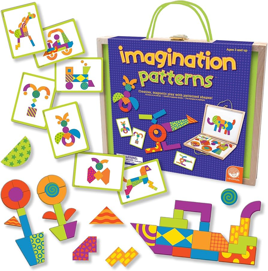 MindWare Imagination Patterns- Creative, Magnetic Play with Patterned Shapes! | Amazon (US)