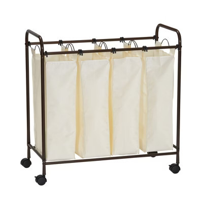 Rolling Laundry Sorter, 4 Bag Laundry Sorter Cart with Washable and Removable Bags | Target
