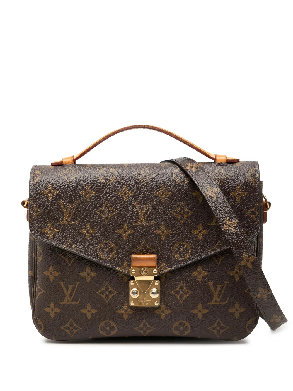 Louis Vuitton Pre-Owned 2017 Monogram Pochette Metis satchel - Brown | Farfetch Global