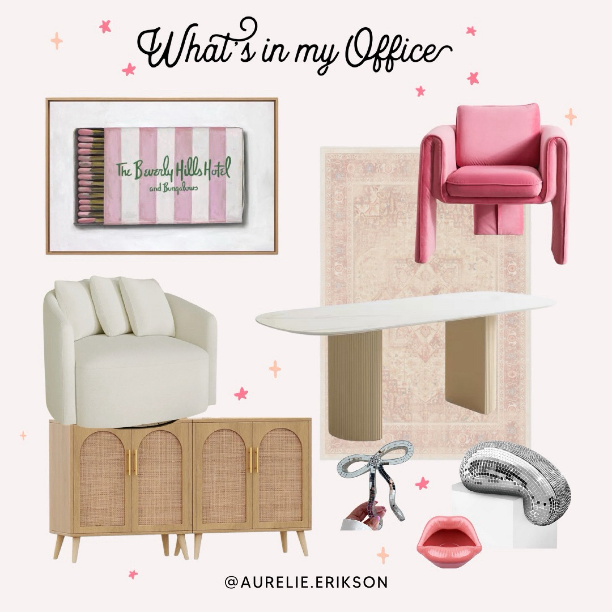 Sharing everything I used in my new office, art is from @artsake use code AURELIE to get 10% off 🎀🪩

#LTKhome #LTKfindsunder100 #LTKMostLoved