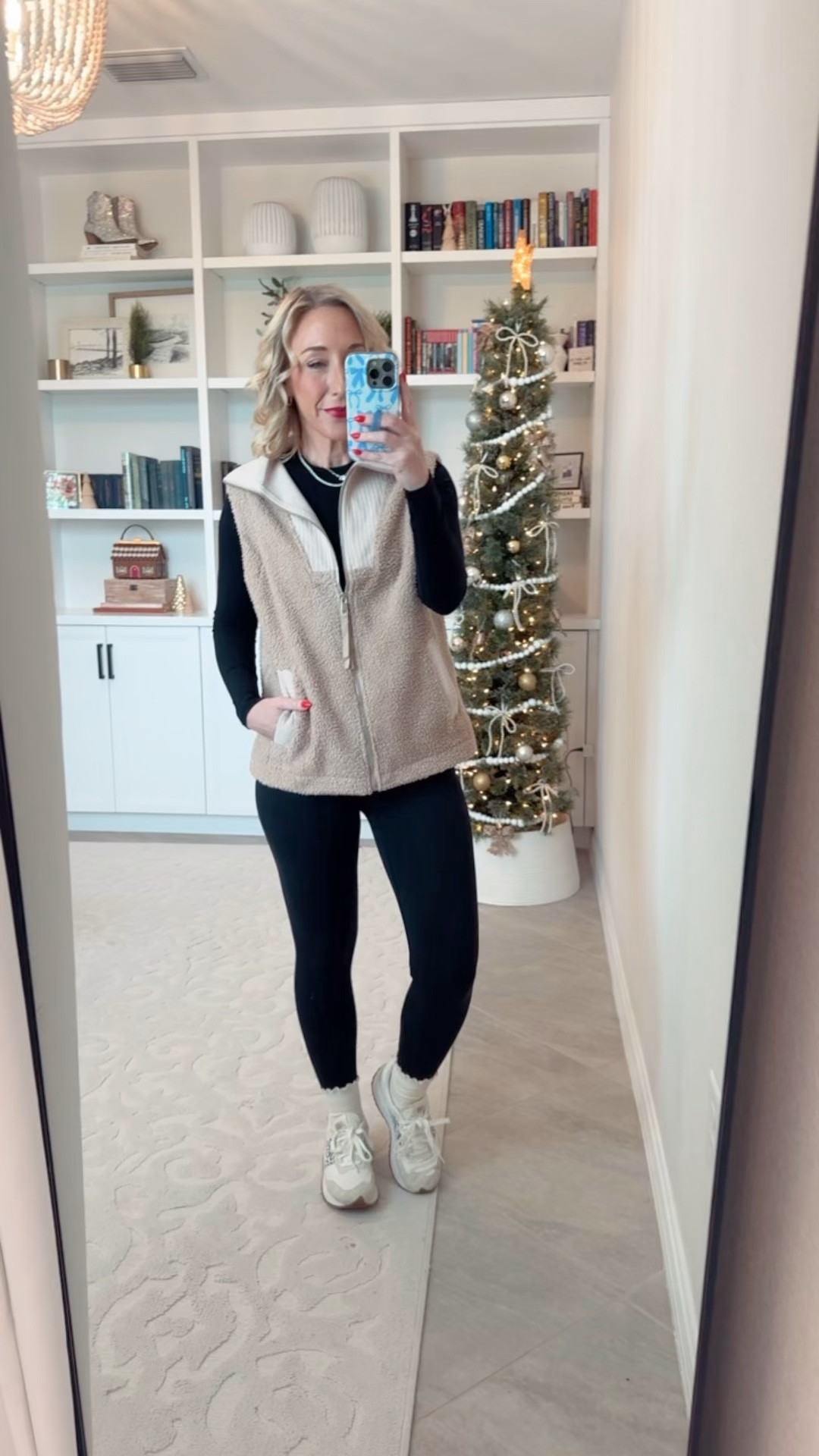 Amazon; new outerwear- 
• Black long sleeve shirt - size small. • Black leggings - size small. • Sneakers - tts. 

Fleece Fuzzy Zip Up Vest - size small. 6 colors.

 

#LTKSeasonal #LTKFindsUnder50 #LTKOver40