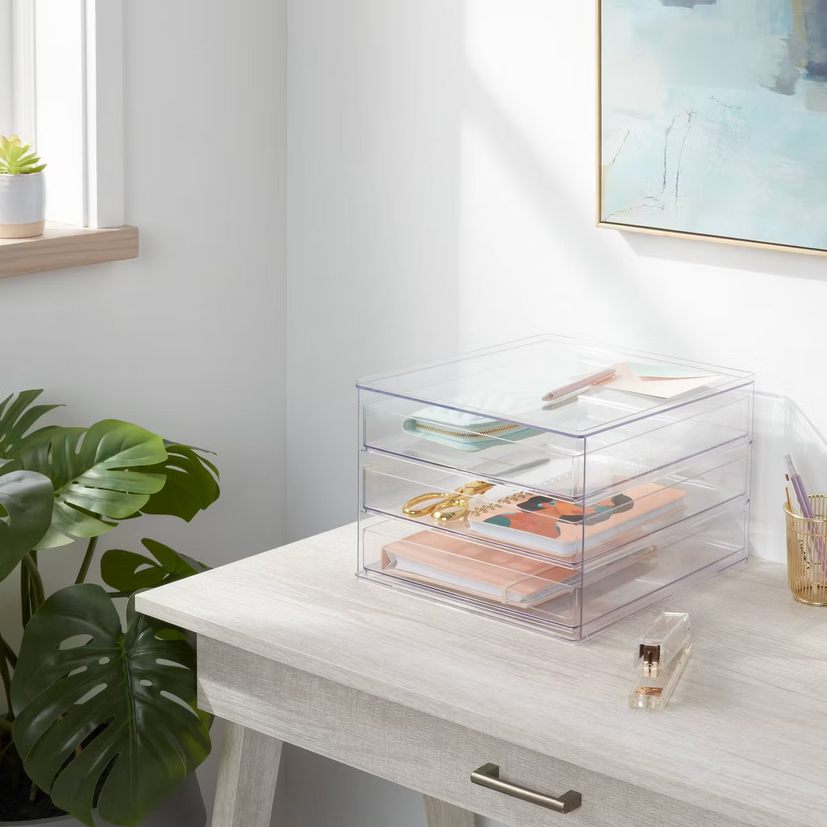 All Purpose 3 Drawer Storage Clear - Brightroom™ | Target