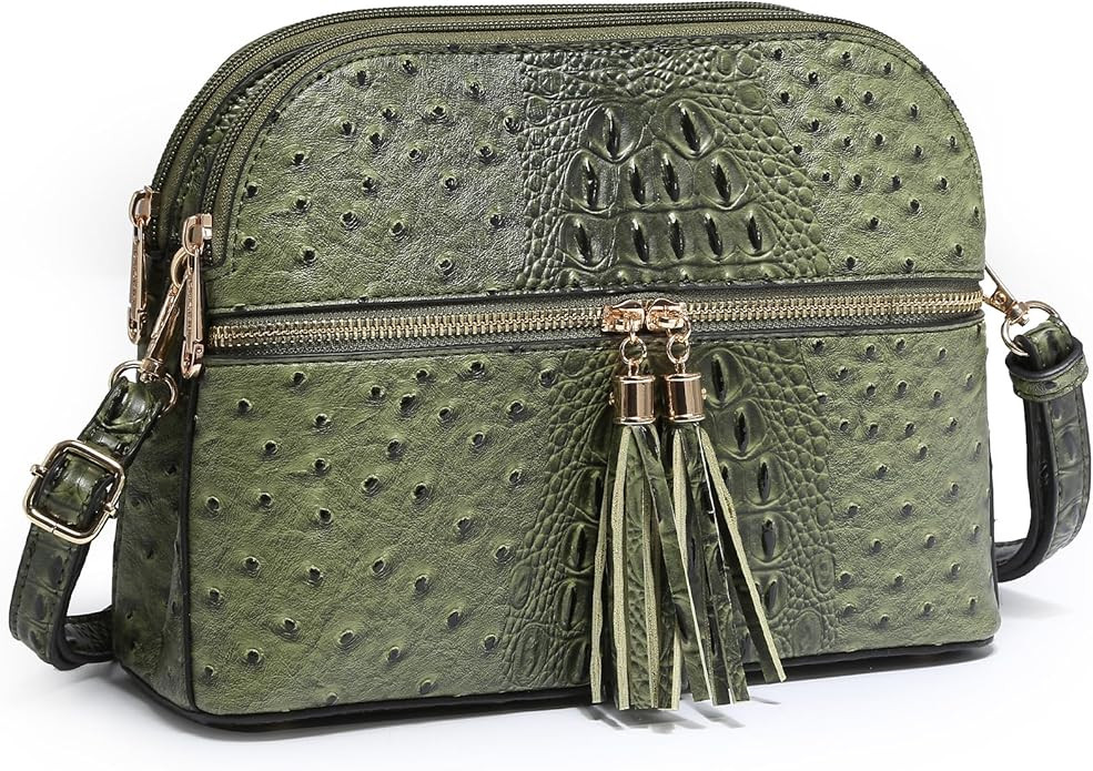 Dasein Women Tassel Zipper Pocket Crossbody Bag Shoulder Purse Fashion Travel Bag with Multi Pock... | Amazon (US)