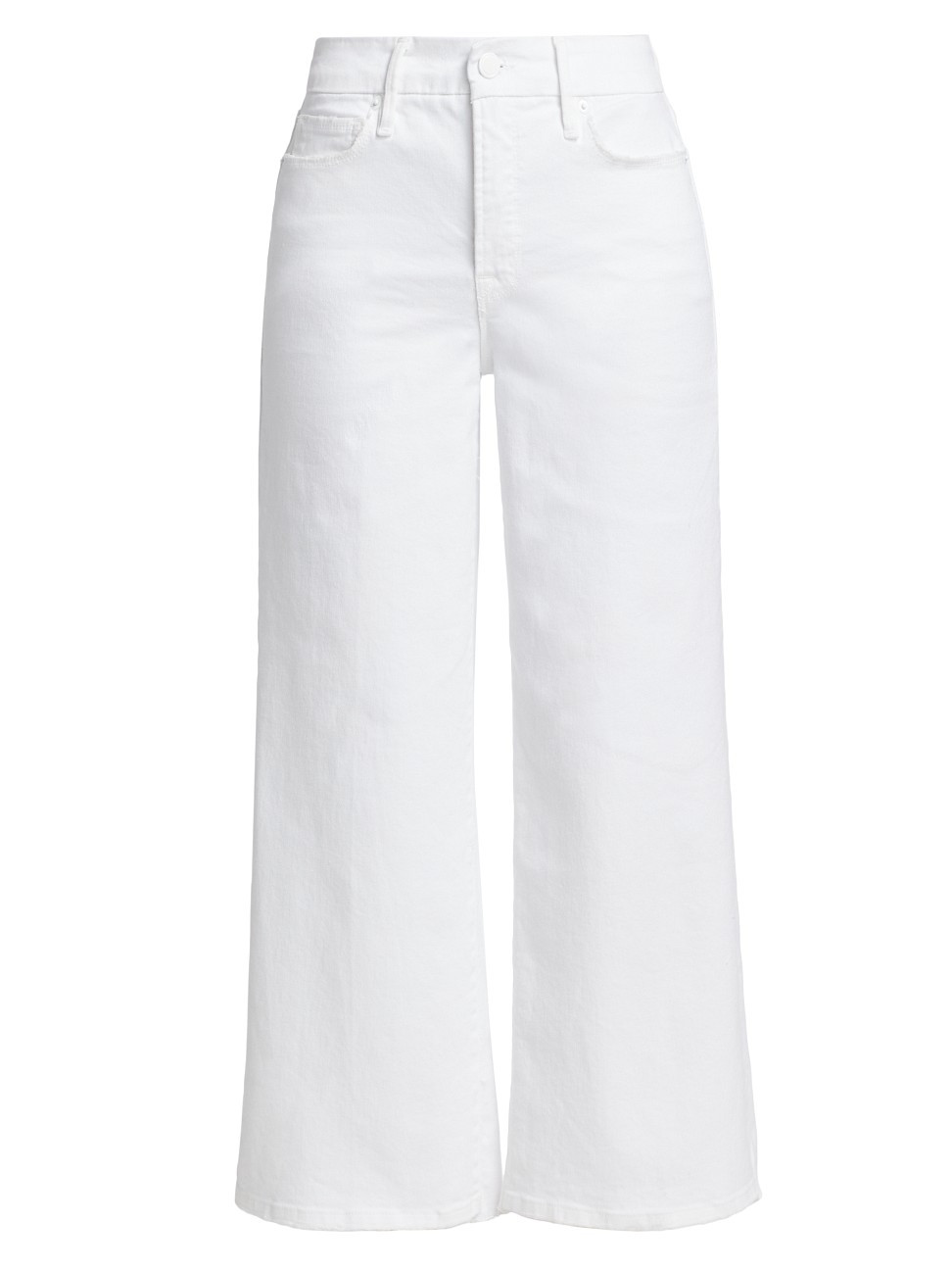 Women's Good Waist Palazzo Ankle-Crop Jeans - White - Size 00 | Saks Fifth Avenue
