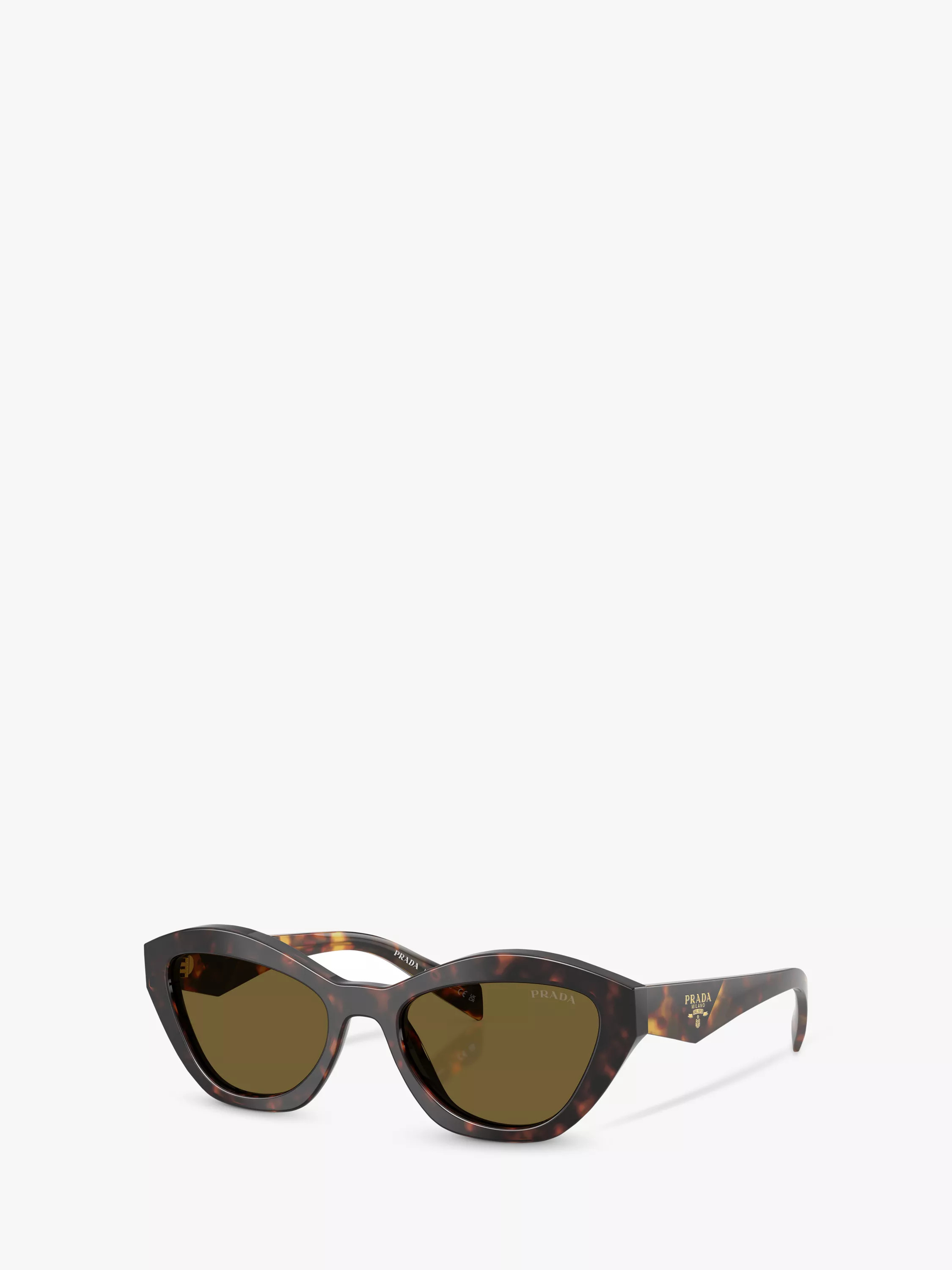 PR A02S Women's Cat Eye Sunglasses, Root Tortoise/Green | John Lewis (UK)