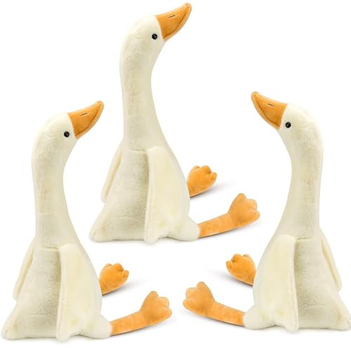 3pcs Goose Stuffed Animal - 15.7" Swan Stuffed Toy, Soft Smooth Goose Plush Toys, Cute Duck Stuffed Animal Toy, Goose Pillow Plush for Kids Boys Girls Sleeping Room Party Favors Gifts | Amazon (US)