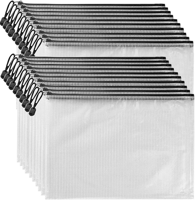 AUSTARK 20Pcs Board Games Storage Bags A3 Size 16.9 X 12 Inch, Mesh Zipper Bags Plastic Pouches W... | Amazon (US)