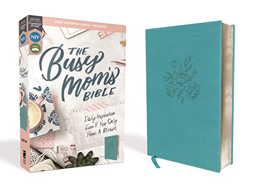 NIV, The Busy Mom's Bible, Leathersoft, Teal, Red Letter, Comfort Print: Daily Inspiration Even If You Only Have One Minute | Amazon (US)