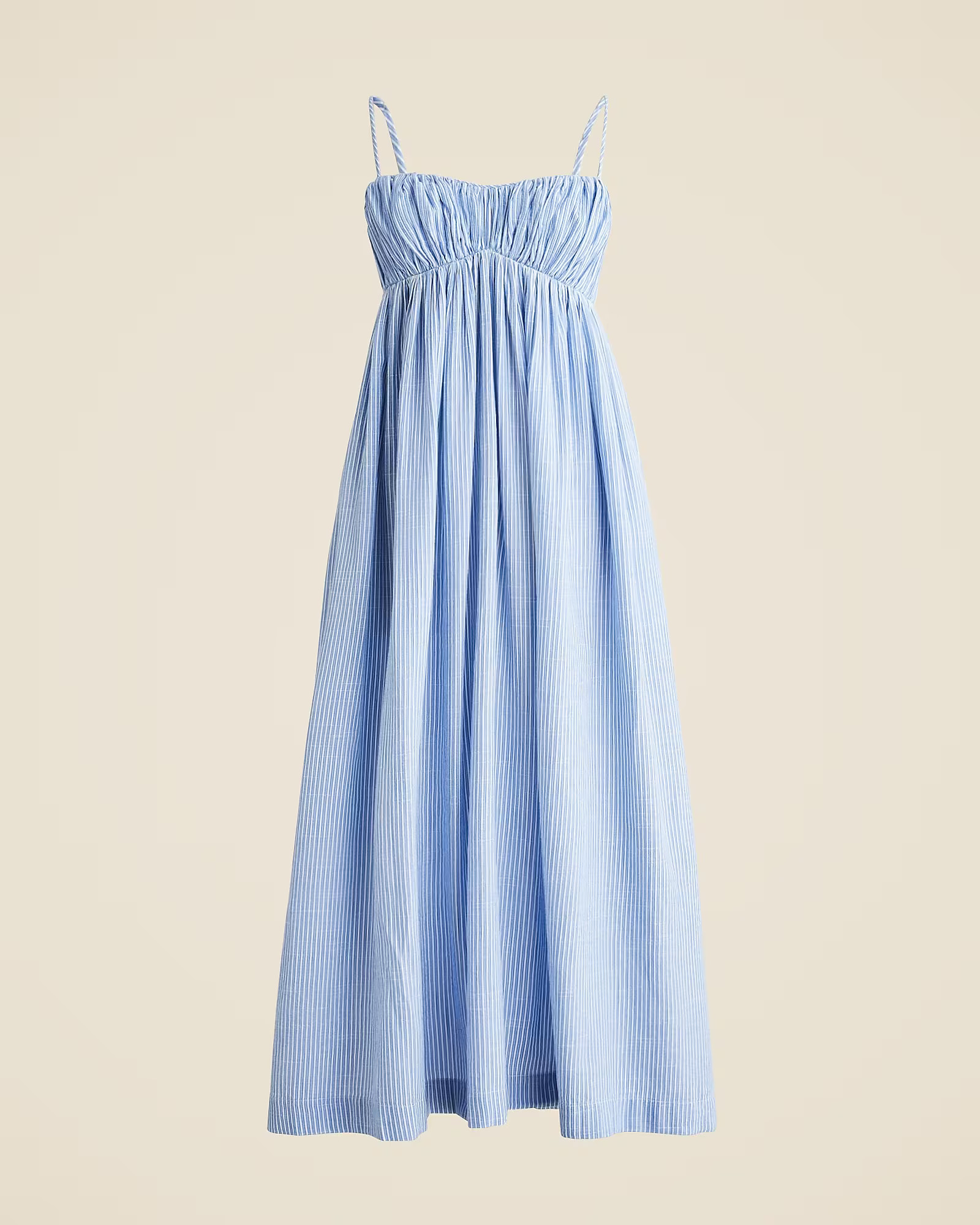 Airy gauze empire-waist midi dress in stripe | J. Crew US