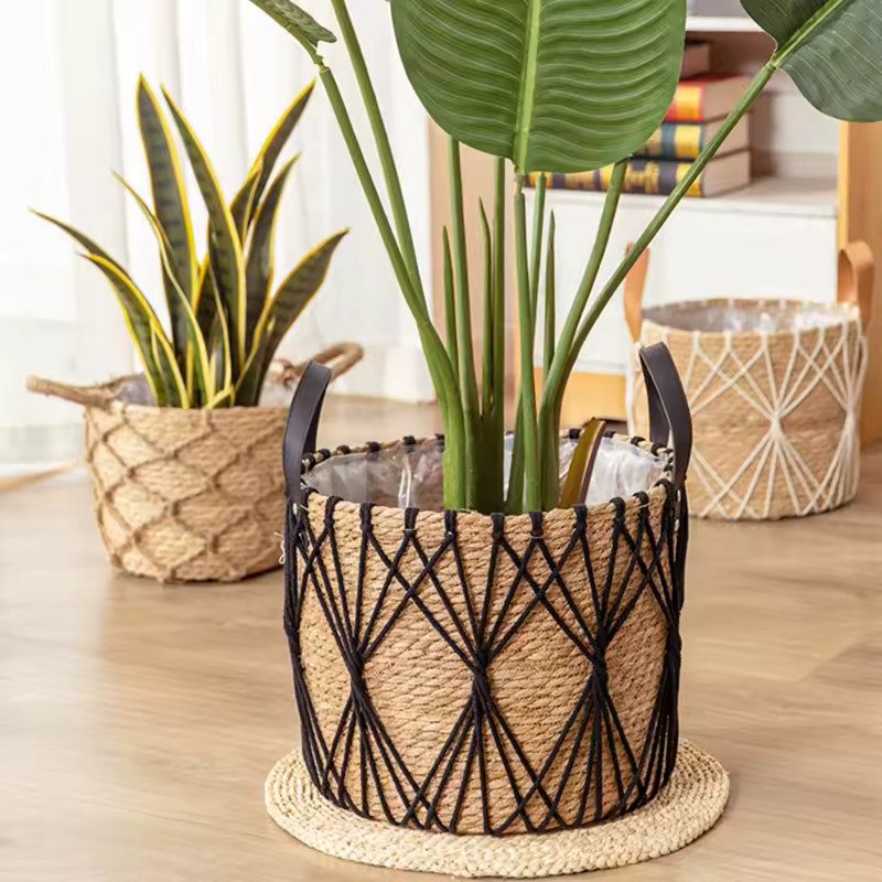 Lightweight DurableRattan Grass Woven Floor Vase Pot Flower Basket Rack for Balconies HomesOffice... | AliExpress (US)