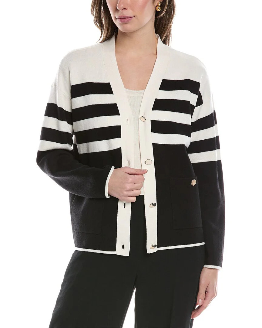 Anne Klein Striped Cardigan | Shop Simon