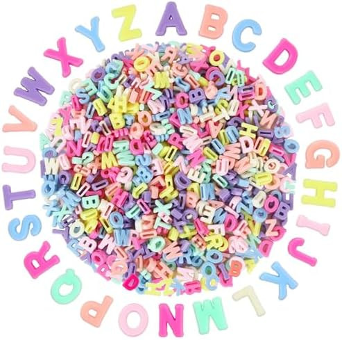 700Pcs Large Alphabet Letter Beads for Chunky Jewelry Crafts | Amazon (US)