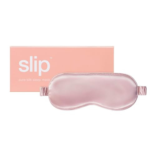 slip Pure Silk Sleep Mask - Pink | 100% Mulberry Silk, Ultra Soft & Comfortable, Blocks Light for Restful Sleep | Adjustable Strap for Perfect Fit, Gentle on Skin & Hair | Ideal Travel Accessory | Amazon (US)