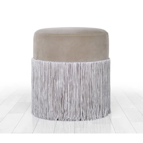 Mercer41 Cidnie 15.5" Wide Velvet Round Standard Ottoman | Wayfair | Wayfair North America