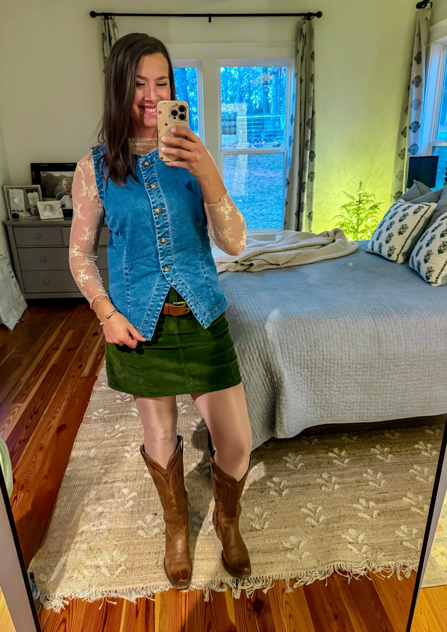 Western style fall outfit inspo! 
This is what I wore for family pictures! I love this vest! I can't wait to wear it  with cropped jeans too! 🤠

#LTKTall #LTKShoeCrush #LTKStyleTip