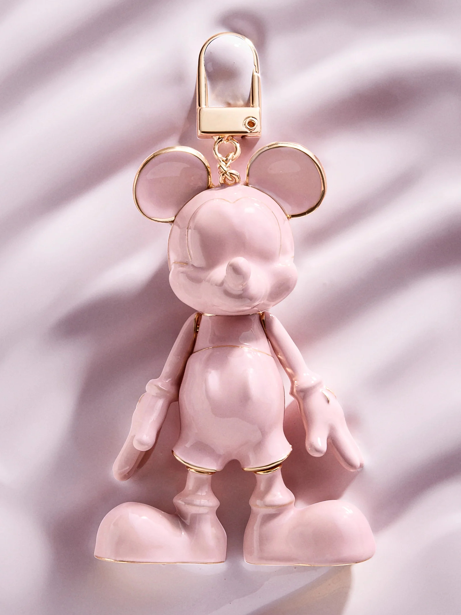 Mickey Mouse Disney Bag Charm - Pink Enamel | BaubleBar (US)