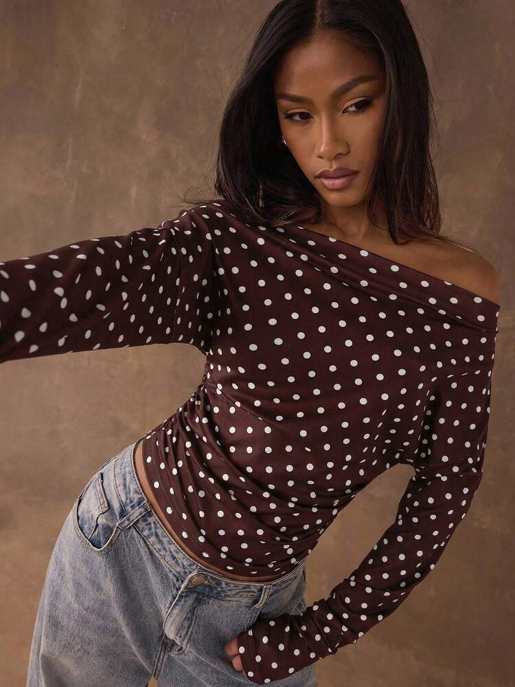 Polka dot top | SHEIN