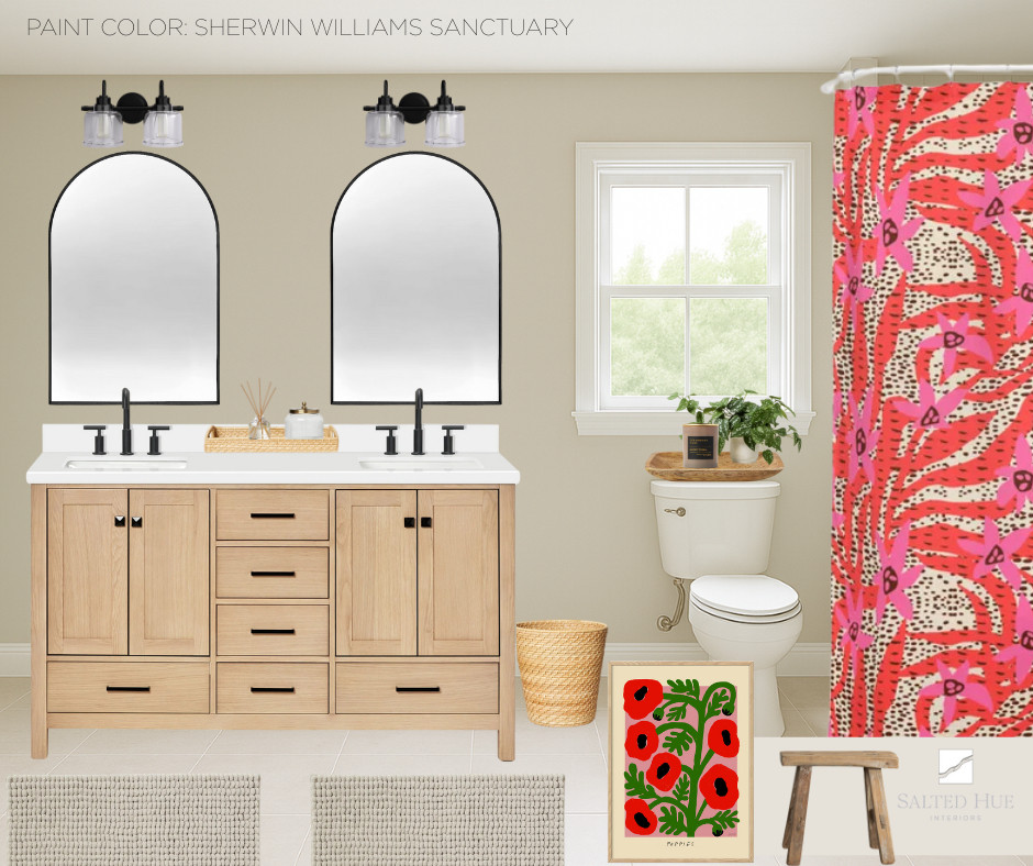 For this client's bathroom design, we started with the vanity as a starting point and gave them options for both classic fixtures and to go bold. Timeless design, with accessories that can change the entire look.  

 #LTKHome #LTKSaleAlert #LTKStyleTip