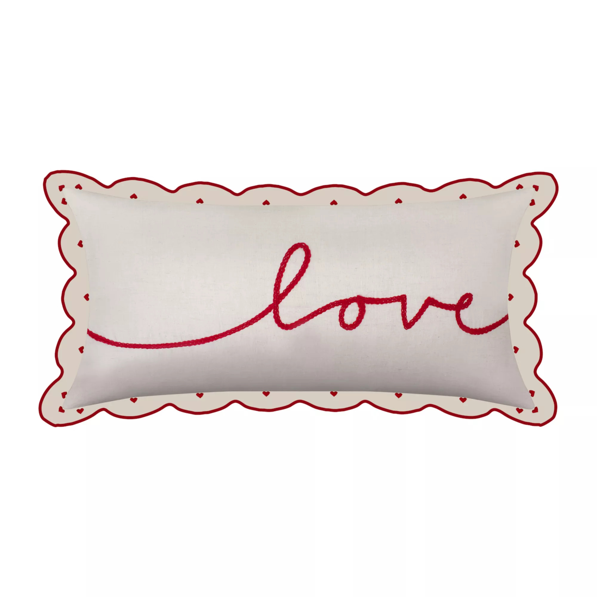 Celebrate Together™ Valentine's Day "Love" Embroidered Linen Throw Pillow | Kohl's