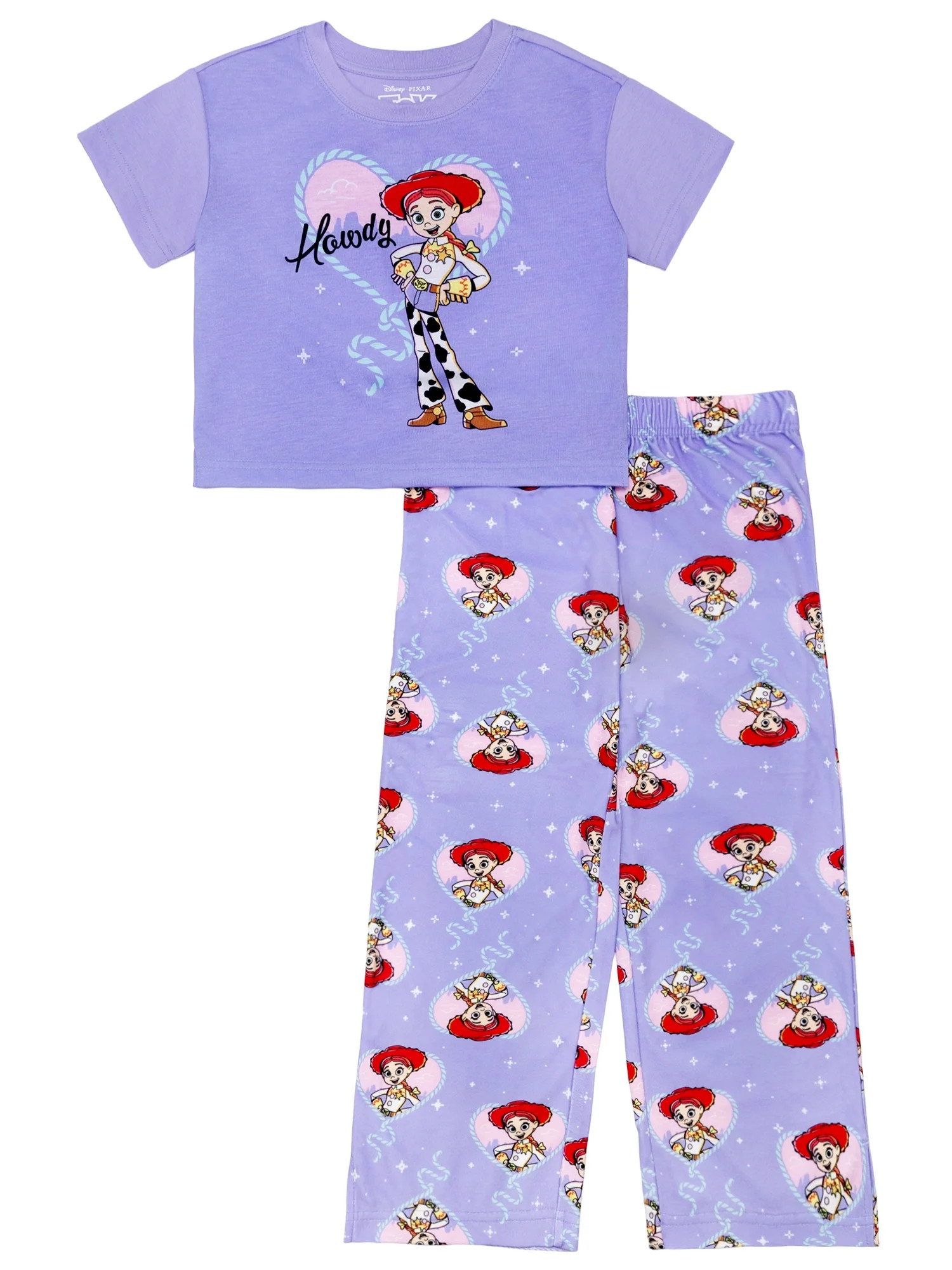 Toy Story Girls Short Sleeve Top and Pant Pajama Set, 2-Piece, Sizes 4-12 | Walmart (US)