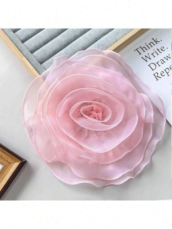 1pc Oversized Fabric Flower Brooch With Rhinestones, Elegant Accessory For Decorating Dresses, Suits, Jackets To Add Beauty To Your Outfit | SHEIN