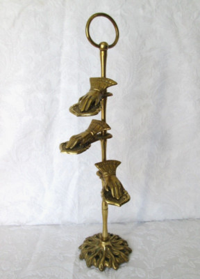 Vtg. Brass Three Ladies Hands Clip Card/Letter Holder - Victorian Japan -17" Tal  | eBay | eBay US
