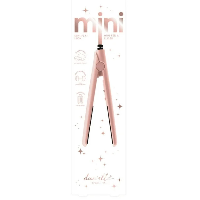 Danielle Creations Mini Flat Iron 0.7" , Blush Pink | Walmart (US)