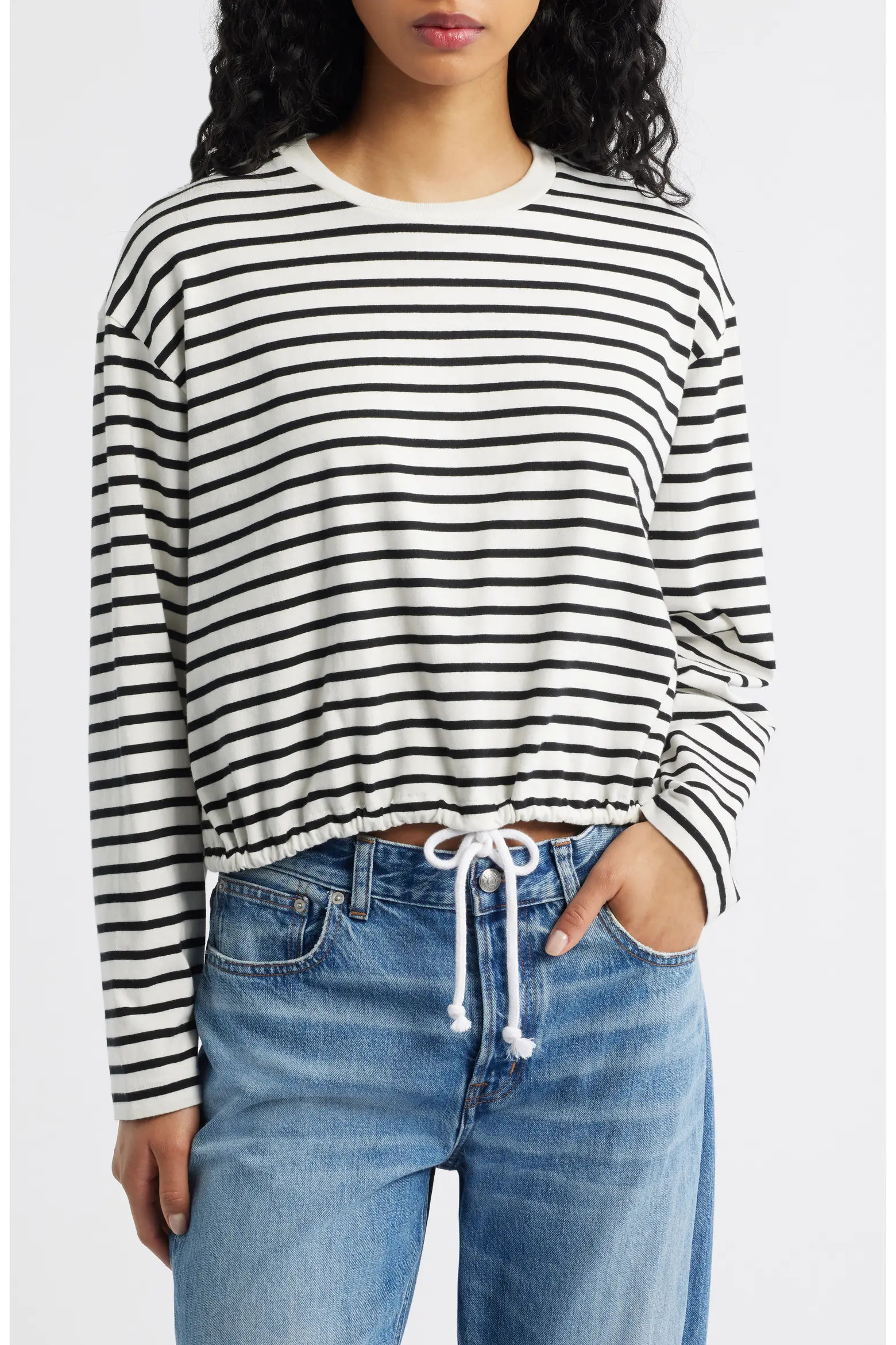 The Perfect Tie Waist Cotton T-Shirt (Women) | Nordstrom | Nordstrom